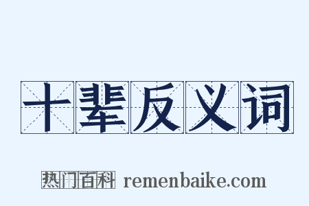 十辈反义词是什么意思的图片